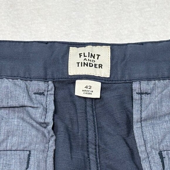 Flint and Tinder 365 Mens 42x32 Navy Blue Pants Casual Chinos Straight Leg - Picture 12 of 16